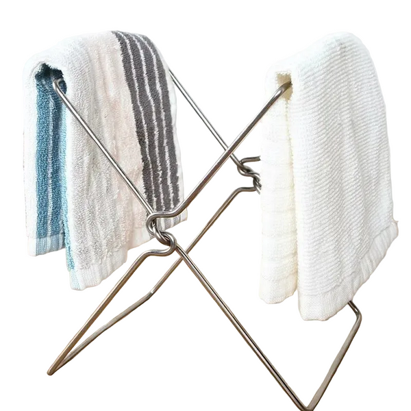 2 Pack Foldable Stainless Steel Trash Bag Holder (17 X 21 Cm) Multi Functional Kitchen Countertop Organizer For Plastic & Dishcloth Other Home Organis