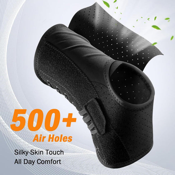 L Size Black Triple Layer Compression Ankle Brace With Adjustable Lace Up Breathable Sprain Prevention Sleeve Orthotics Braces & Sleeves