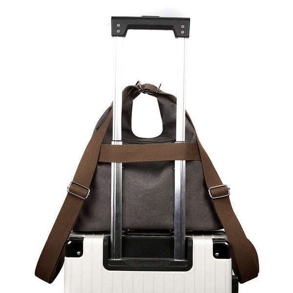 Khaki Versatile 3 In 1 Canvas Backpack And Shoulder Bag Large Capacity Handbag For Women Ideal Travel School Everyday Use Women's Bags & Handbags
