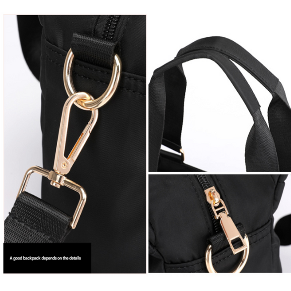 Pink Womens Large Capacity Water Resistant Nylon Handbag Multi Compartment Crossbody Shoulder Bag For Work Travel And Daily Use 30Cm Women's Bags & Ha