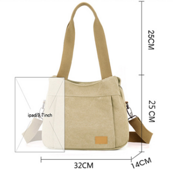 Purple Multi Functional Large Capacity Canvas Tote Bag Versatile 3 Way Adjustable Shoulder And Crossbody Handbag For Work Travel Daily Use Knitting To