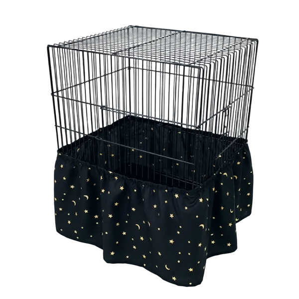 S Black Staraheight 17 Circumference 110A Large Bird Cage Seed Catcher Net Cover Adjustable Mesh Guard Splash Proof Dust For Indoor Outdoor Cages Bird