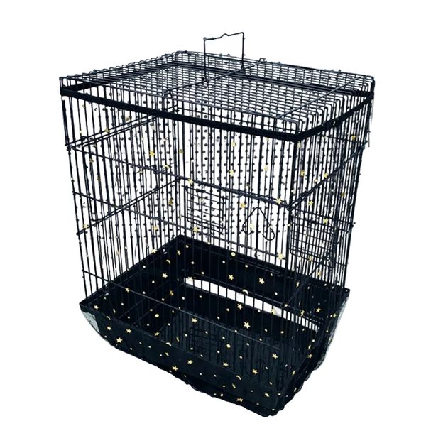 S Black Staraheight 17 Circumference 110A Large Bird Cage Seed Catcher Net Cover Adjustable Mesh Guard Splash Proof Dust For Indoor Outdoor Cages Bird