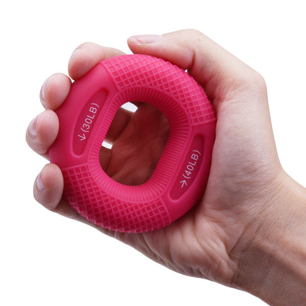 Rose Red 30/40Lb 2 Pack Silicone Hand Grip Strengthener Rings Dual Resistance Finger Exerciser Forearm Trainer Muscle Recovery Carpal Tunnel Preventio