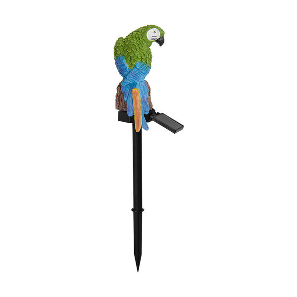 Green Solar Powered Parrot Garden Stake Lights Hand Painted Waterproof Resin Led Landscape Lamps For Outdoor Patio Lawn And Yard Decoration Garden & P