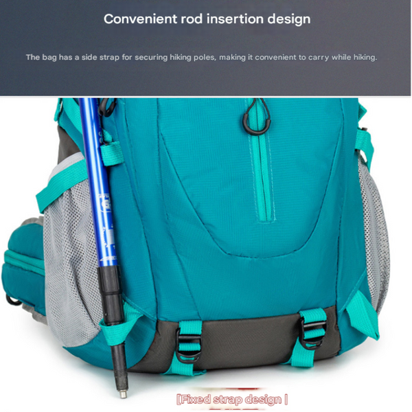 Purple Professional Large Capacity Hiking Backpack Waterproof Lightweight Outdoor Trekking Rucksack With Hydration Port And Emergency Safety Whistle R