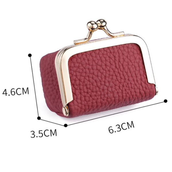 Black Genuine Leather Mini Kiss Lock Jewelry Pouch Portable Travel Organizer For Rings Earrings Necklaces And Coins Jewellery Holders & Organisers