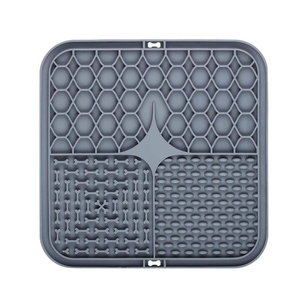 2Pcs Purple 20 X Cm Silicone Pet Lick Mat | Multi Zone Slow Feeder Pad With Suction Cups Anxiety Relief Dog & Cat Bowl Dog Feeding Mats