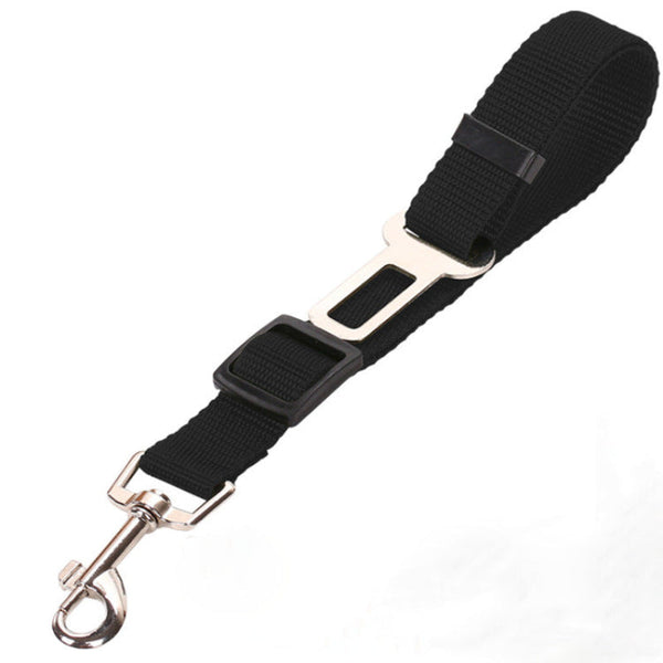Black 5Pcs Universal Adjustable Pet Car Safety Seat Belt | Heavy Duty Retractable Harness Restraint Anti Jump Window Clip Pet Transport