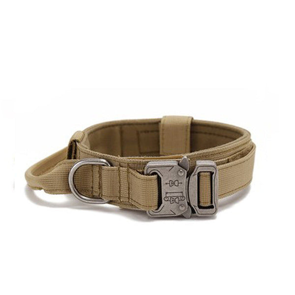 M Black Heavy Duty Tactical Dog Collar | Military Grade Nylon With Zinc Alloy Quick Release Buckle Padded Training For Medium To Large Breeds Leads &