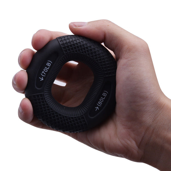 Black 70/80Lb 2 Pack Silicone Hand Grip Strengthener Rings Dual Resistance Finger Exerciser And Forearm Trainer Muscle Recovery Carpal Tunnel Preventi