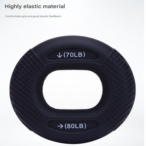 Black 70/80Lb 2 Pack Silicone Hand Grip Strengthener Rings Dual Resistance Finger Exerciser And Forearm Trainer Muscle Recovery Carpal Tunnel Preventi