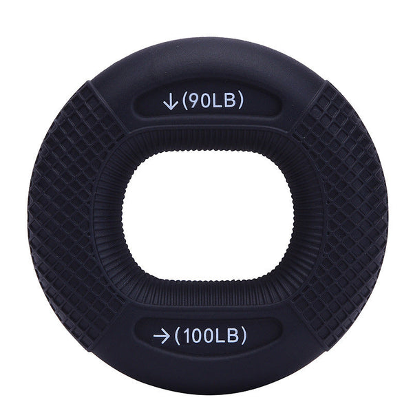 Black 90/100Lb 2 Pack Silicone Hand Grip Strengthener Rings Dual Resistance Finger Exerciser And Forearm Trainer Muscle Recovery Carpal Tunnel Prevent