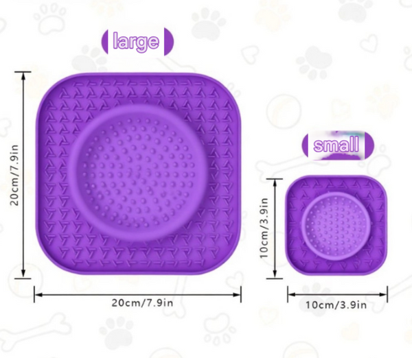 S Beige 2 Pack Premium Silicone Pet Lick Mat Slow Feeder For Dogs And Cats With Powerful Suction Base Anxiety Relief Boredom Buster Grooming Bathing D