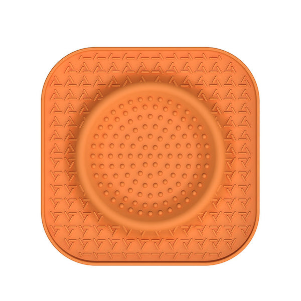 L Orange 2 Pack Premium Silicone Pet Lick Mat Slow Feeder For Dogs And Cats With Powerful Suction Base Anxiety Relief Boredom Buster Grooming Bathing