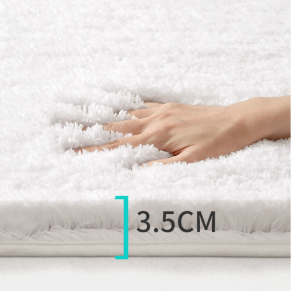 Khaki Luxury 3.5Cm Shag Bath Mat | Silver Ion Antibacterial Technology Quick Dry Non Slip Tpr Bathroom Rug Bath Mats Rugs & Toilet Covers