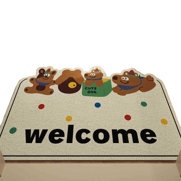 Set Of 2 Box Puppy Alien Cartoon Pvc Coil Entrance Mats Non Slip Dirt Trapping Door 50X80cm Door Mats & Floor Mats