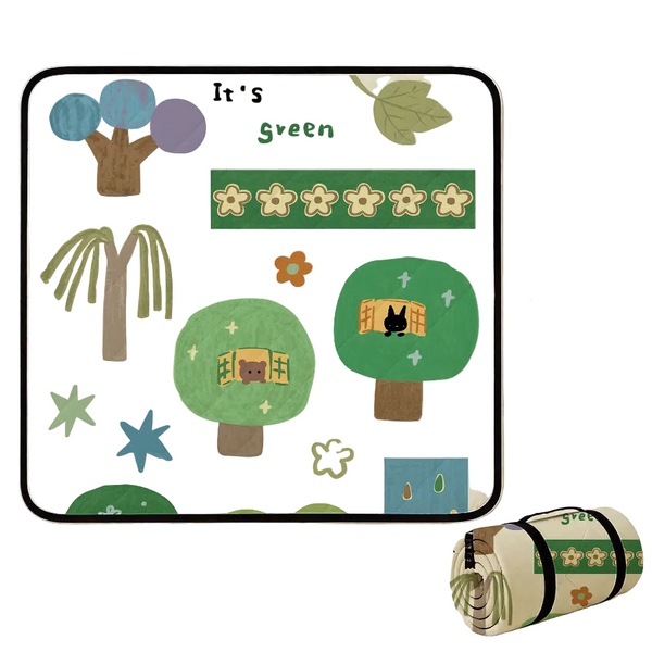 The House Of Plants Extra Large 200X200cm Waterproof Picnic Mat Portable Thickened Oxford Cloth Outdoor Camping Blanket For Beach Parks And Family Out