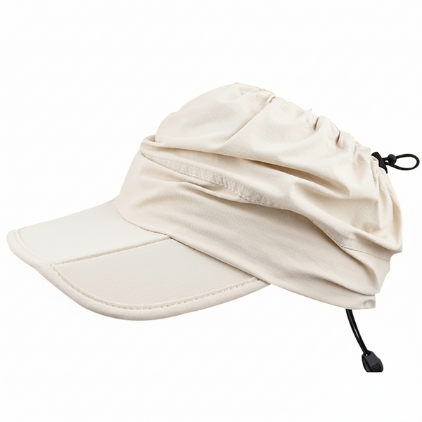 Beige Outdoor Quick Dry Sun Hat Foldable Visor Cap Uv Protection 55 58Cm Hats