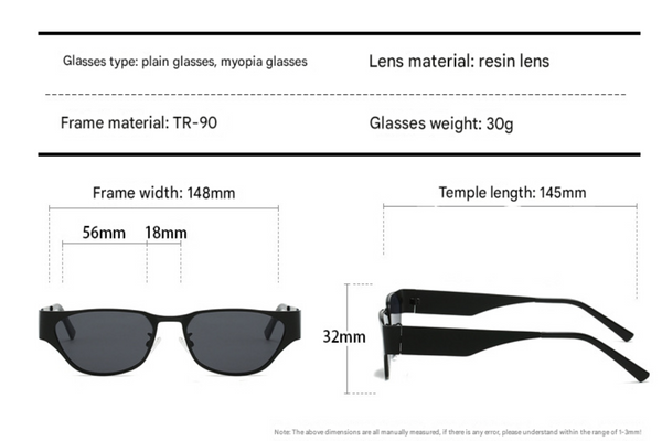 Silver Frame Blue Sheet Retro Cat Eye Metal For Women Uv Protection Stylish Streetwear Shades Sunglasses