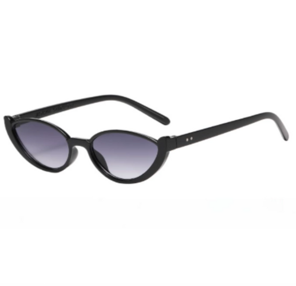 Black Frame With Grey Flakes 2Pcs Fashionable Cat Eye For Women Retro Ins Style Uv Protection Shades Sunglasses