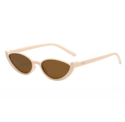 Lotus Root Powder Coated Tea Leaves 2Pcs Fashionable Cat Eye For Women Retro Ins Style Uv Protection Shades Sunglasses