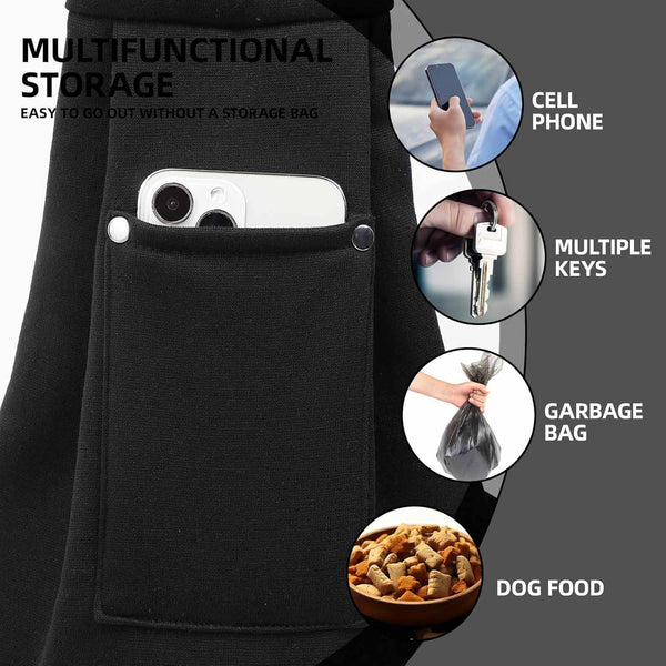 Black Pet Carrier Backpack Shoulder Sling For Small Dogs & Cats (69.85 X 59.94 39.88Cm) Breathable Outdoor Travel Bag Pet Transport