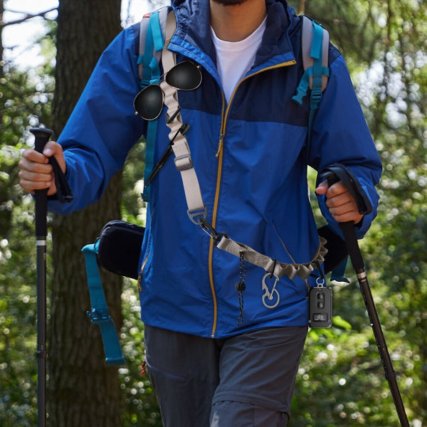 Black 4 Pcs Heavy Duty Outdoor Utility Strap Multi Purpose Camping Gear & Bottle Hanging Lanyard Other Camping