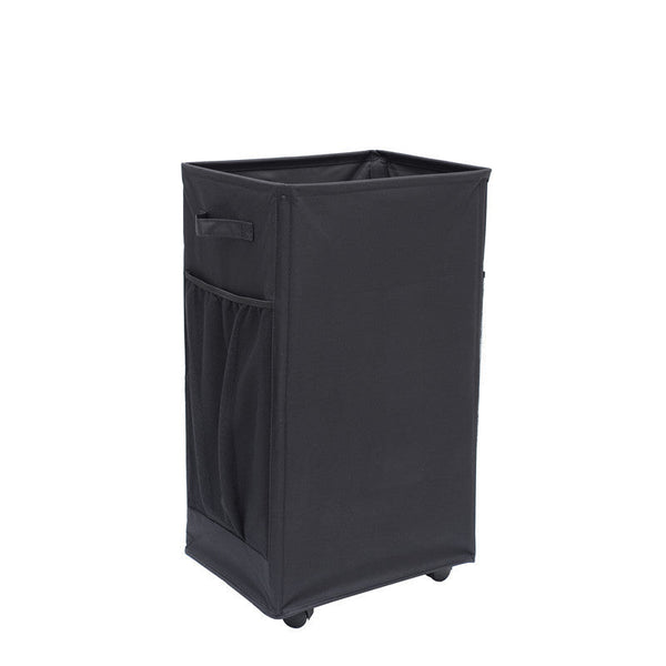 Black Foldable Yoga Storage Basket Oxford Fabric Laundry Hamper Multi Purpose Organizer For Toys And Bathroom Essentials Laundry Baskets & Hampers