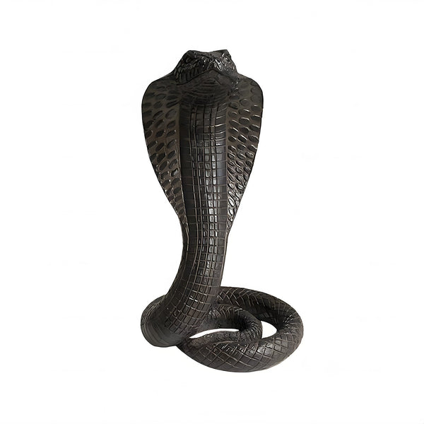 Black Decorative Resin Cobra Statue Unique Animal Figurine For Home & Creative Gifts Sculptures & Figurines