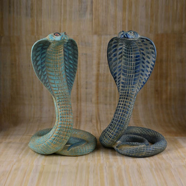 Black Decorative Resin Cobra Statue Unique Animal Figurine For Home & Creative Gifts Sculptures & Figurines