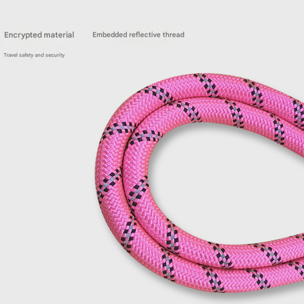 Pink 1.5M Heavy Duty Reflective Dog Leash | Soft Padded Handle Thickened 1.3Cm Climbing Rope Lead For Medium To Large Dogs Leads & Head Collars