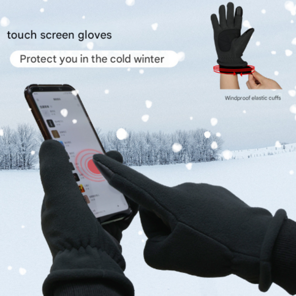 L Pink Warm Windproof Touchscreen Anti Slip Grip For Winter Cycling & Outdoor Sports Gloves