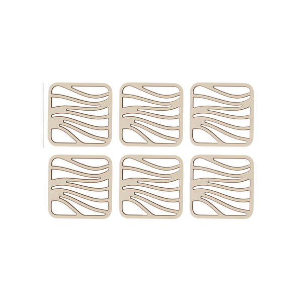 Elosung 6 Pieces Of Double Layer Bowl Dish Anti Slip Square Insulation Pads (Without Bracket) Placemats