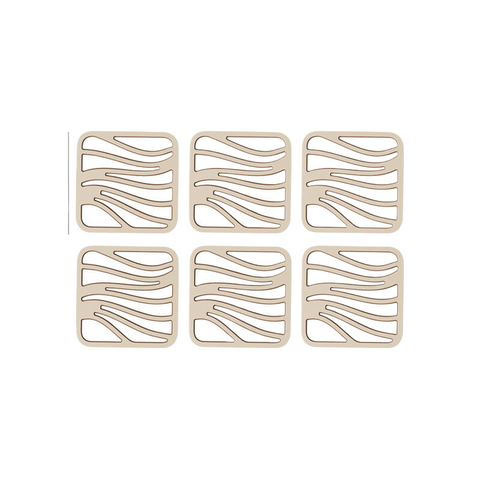 Elosung 6 Pieces Of Double Layer Bowl Dish Anti Slip Square Insulation Pads (Without Bracket) Placemats