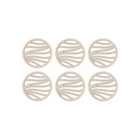 Elosung 6 Pieces Of Double Layer Bowl Dish Anti Slip Circular Insulation Pad (Without Bracket) Placemats