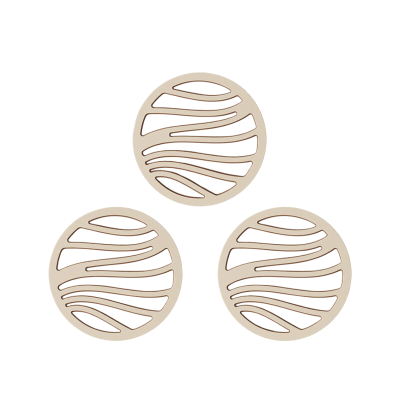 Elosung 3 Pieces Of Double Layer Bowl And Dish Anti Slip Circular Insulation Pad (Without Bracket) Placemats