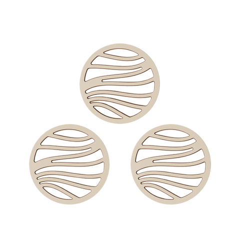 Elosung 3 Pieces Of Double Layer Bowl And Dish Anti Slip Circular Insulation Pad (Without Bracket) Placemats