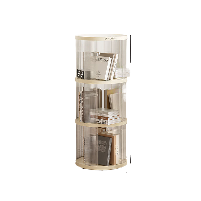 Elosung Rotating Storage Circular Bookshelf With Three Layers Bookshelves