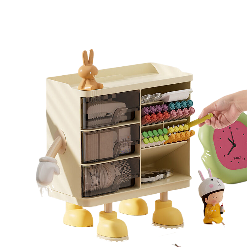 Elosung Desktop Stationery Storage Box With 2 Hands 4 Legs (Large Size) Personal Organisers