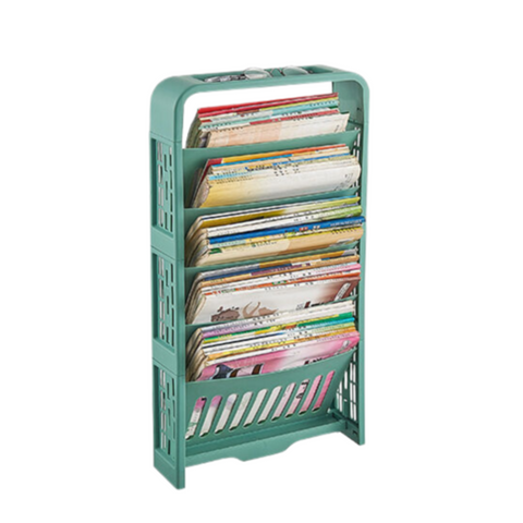 Elosung Book Storage Rack With Pen Holder Green Bookshelves