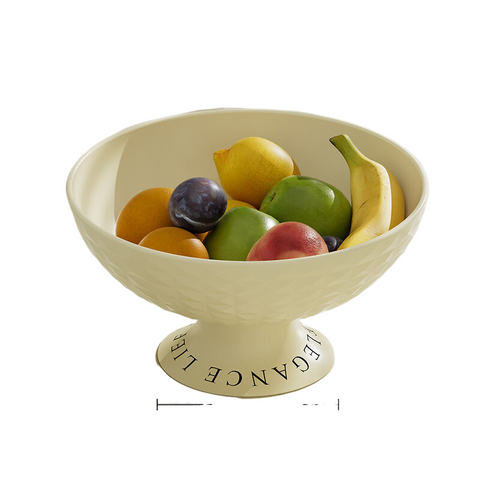 Elosung Diamond Fruit Plate Cream White 25.8/12.8X13.5Cm Trays