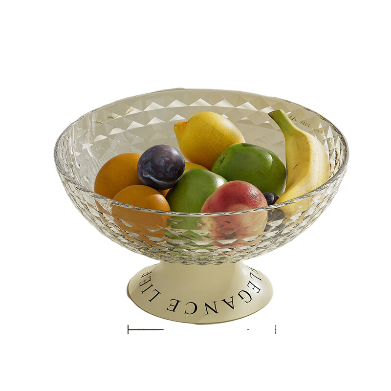Elosung Diamond Fruit Tray Transparent 25.8/12.8X13.5Cm Trays