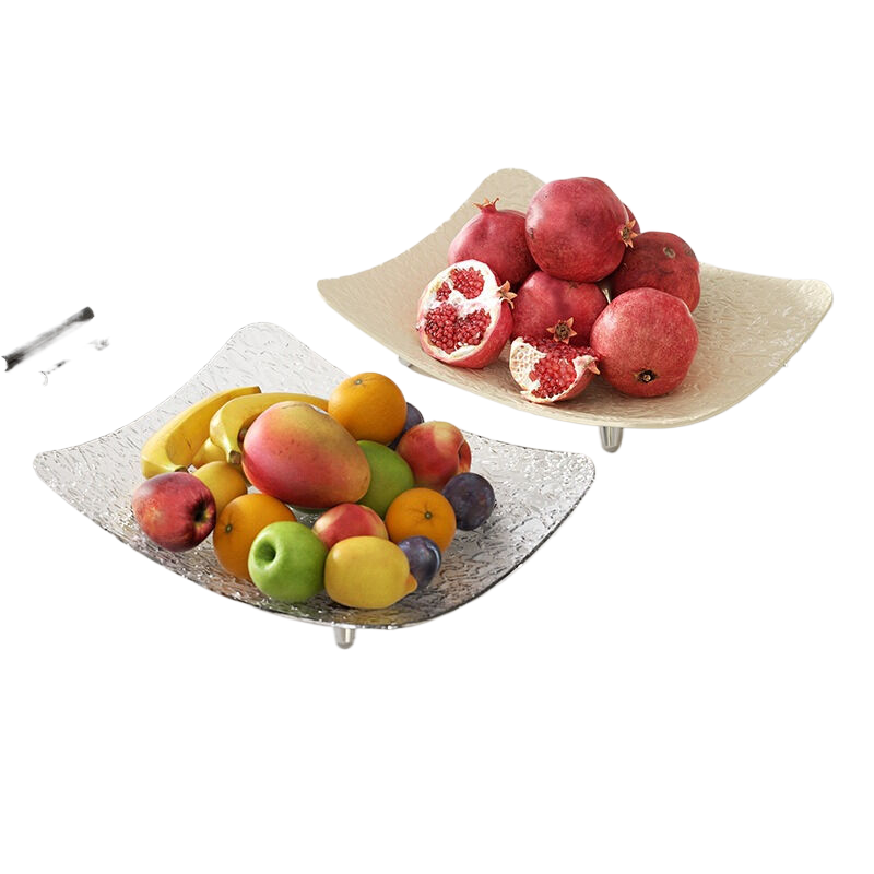 Elosung Two Water Ripple With Transparent Cream White 32 * 25 6Cm Trays