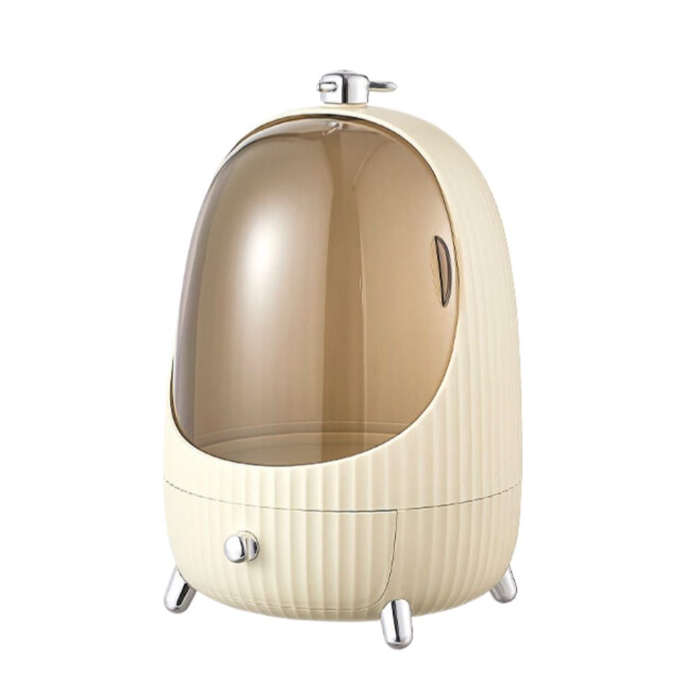 Elosung Egg Shaped Makeup Organizer (Extra Large) Cream White 24.8 * 38Cm Makeup Bags & Cases