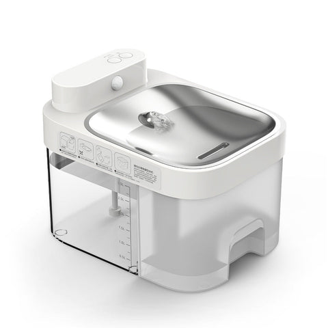 Elosung White Pet Water Dispenser 250Mm * 190Mm Dog Automatic Feeders