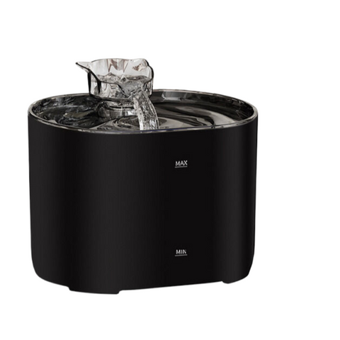 Elosung Black Pet Automatic Water Dispenser Plug In Intelligent Version Adapter + Sensor 188 X 142 140Mm Dog Automatic Feeders