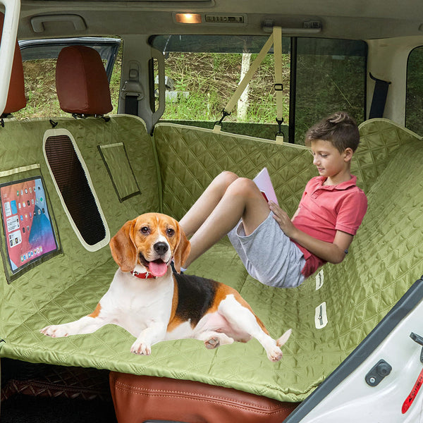 Elosung Support Board Pet Car Pad Green Beige 137 X 164Cm Pet Transport