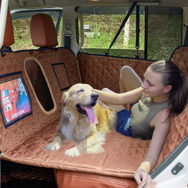 Elosung Support Board Pet Car Pad Brown Blue 137 * 164Cm Pet Transport