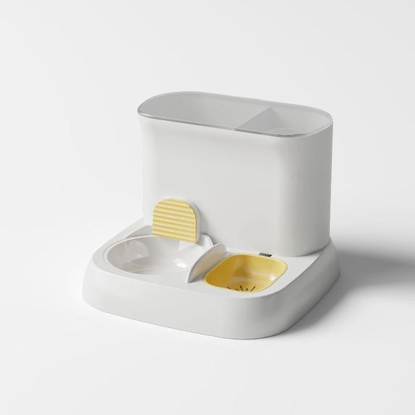 Elosung Pet Automatic Feeding Water Dispenser Ceramic Bowl Milk Yellow 28.5 * 25Cm Dog Automatic Feeders